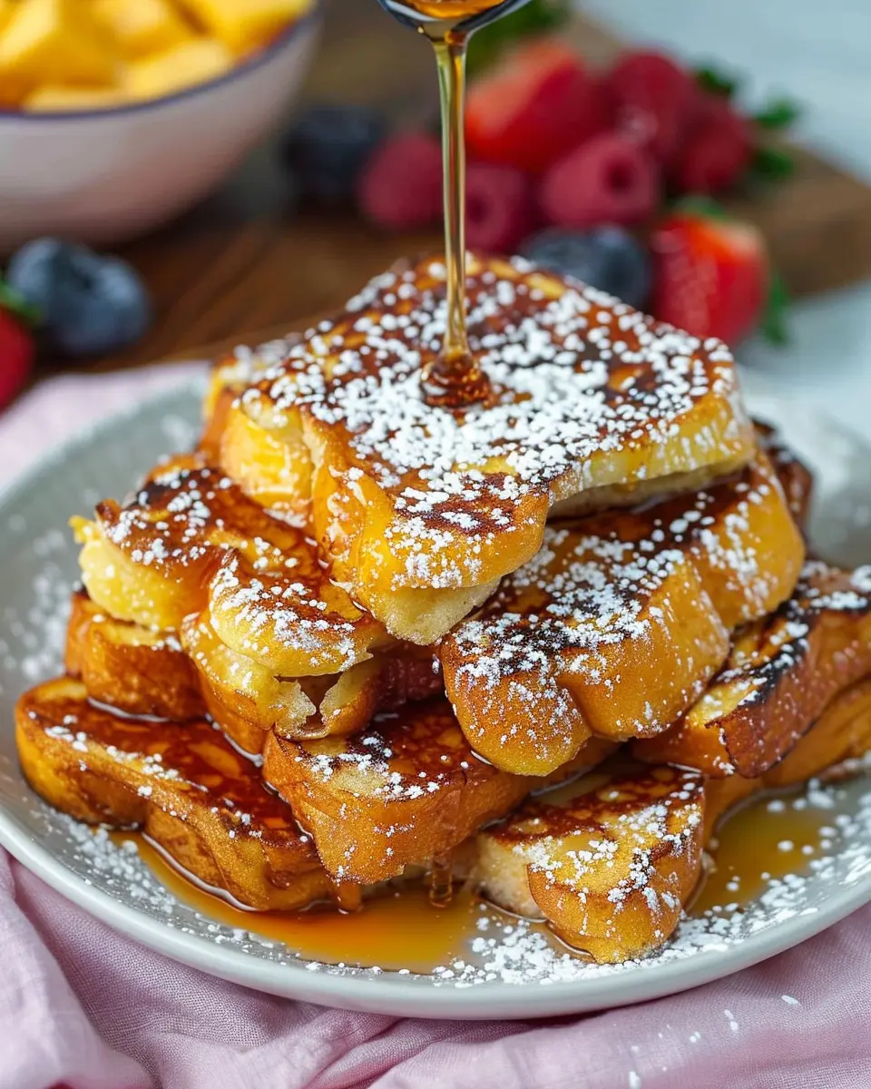 Hawaiian Roll French Toast: An Indulgent Breakfast Delight with Turkey Bacon and Chicken Ham