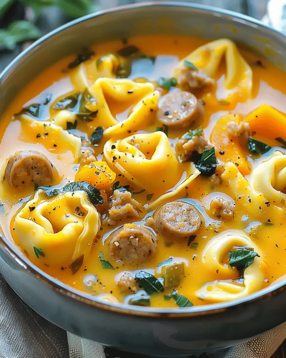 Butternut Squash Sausage Tortellini Soup: Cozy and Nourishing Recipe