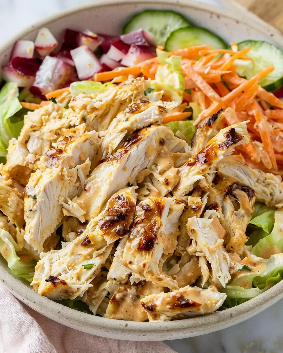 High Protein Chicken Salad with Turkey Bacon and Bold Flavors
