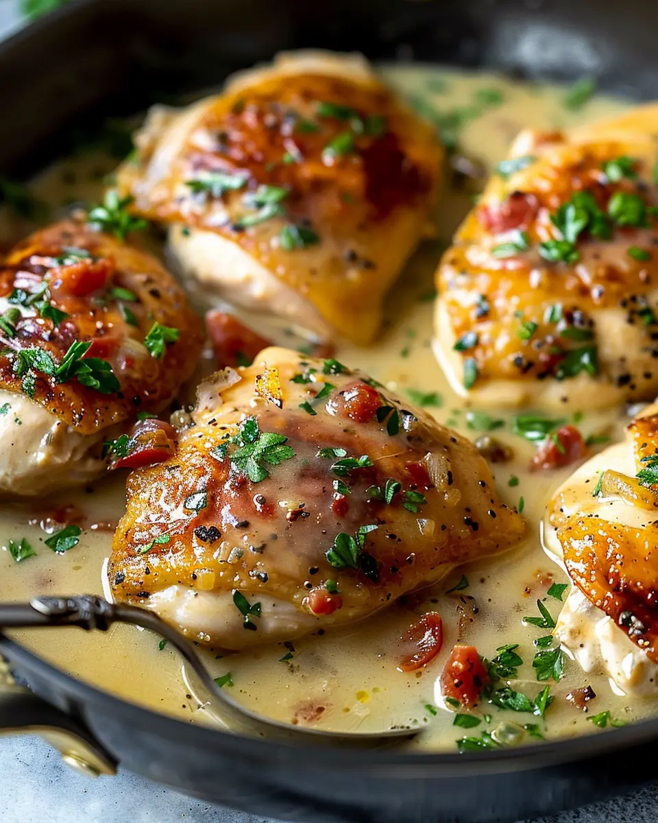 Easy Stovetop Smothered Chicken: A Juicy Twist with Turkey Bacon