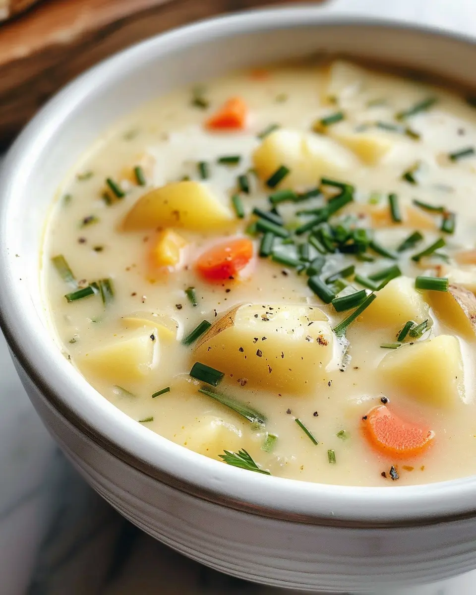 Easy Broth Potato Soup: A Cozy Comfort with Turkey Bacon Delight