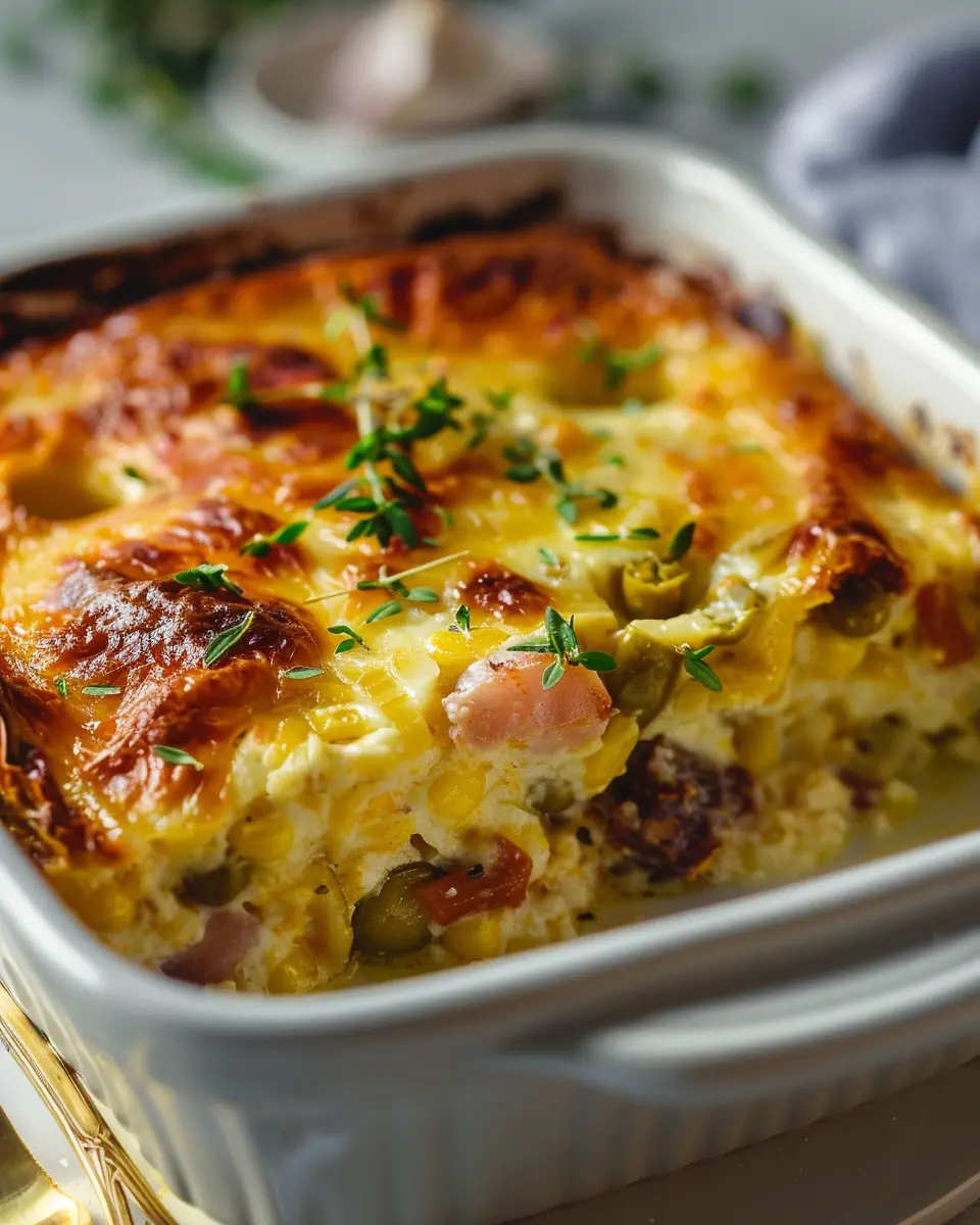 Farmer’s Casserole: Easy Comfort Food with Turkey Bacon &amp; Chicken Ham