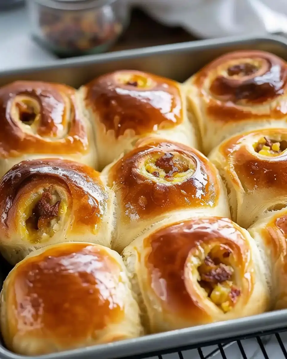 Irresistible Make-Ahead Breakfast Rolls with Turkey Bacon and Chicken Ham