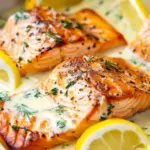 Pan-Seared Salmon in Creamy Lemon Sauce