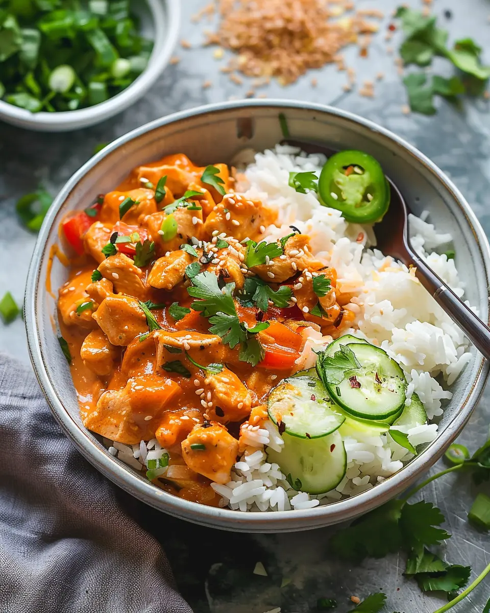 Coconut Chicken Rice Bowl: Easy Homemade Comfort Food Delight