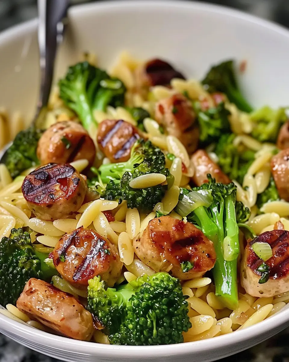 Chicken Sausage and Broccoli Orzo: A Quick and Delightful Meal