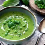 Chilled Creamy Basil & Pea Soup