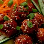 Sticky Gochujang Chicken Meatballs