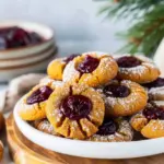 Gingerbread Thumbprint Cookies With Cranberry Sauce