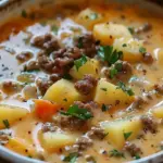 Easy Cheesy Hamburger Potato Soup