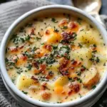 Cheddar Garlic Herb Potato Soup