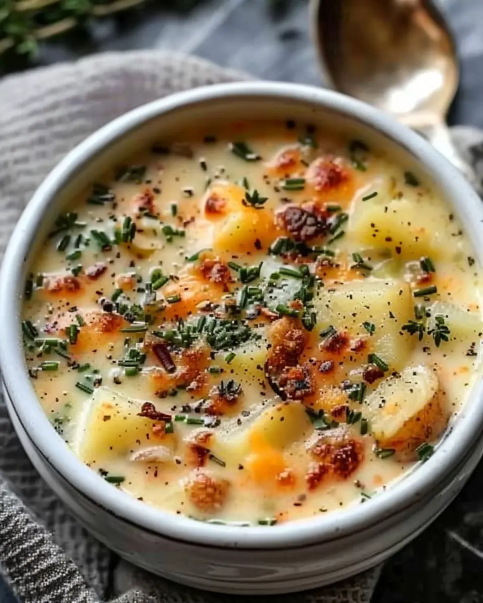 Cheddar Garlic Herb Potato Soup: Easy Comfort Food Delight