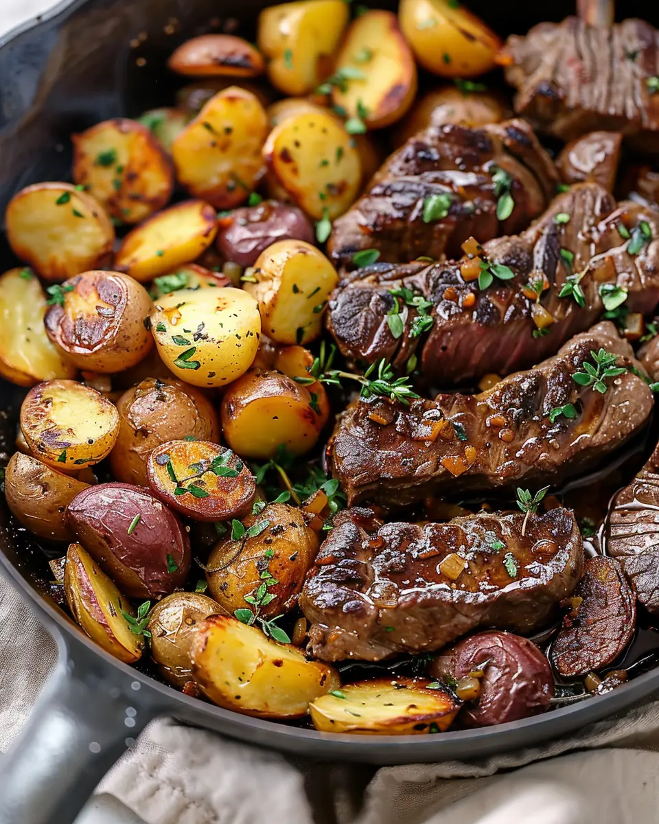 Garlic Butter Steak and Potatoes Skillet: Easy and Indulgent Dinner