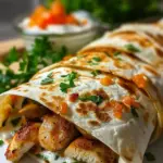 Cheesy Garlic Chicken Wraps
