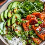 Honey Sriracha Salmon Bowls
