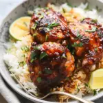 Island Glazed Chicken and Coconut Rice