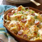 Crock Pot Pierogi and Kielbasa Casserole