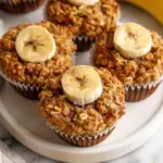Healthy Banana Baked Oatmeal Muffins