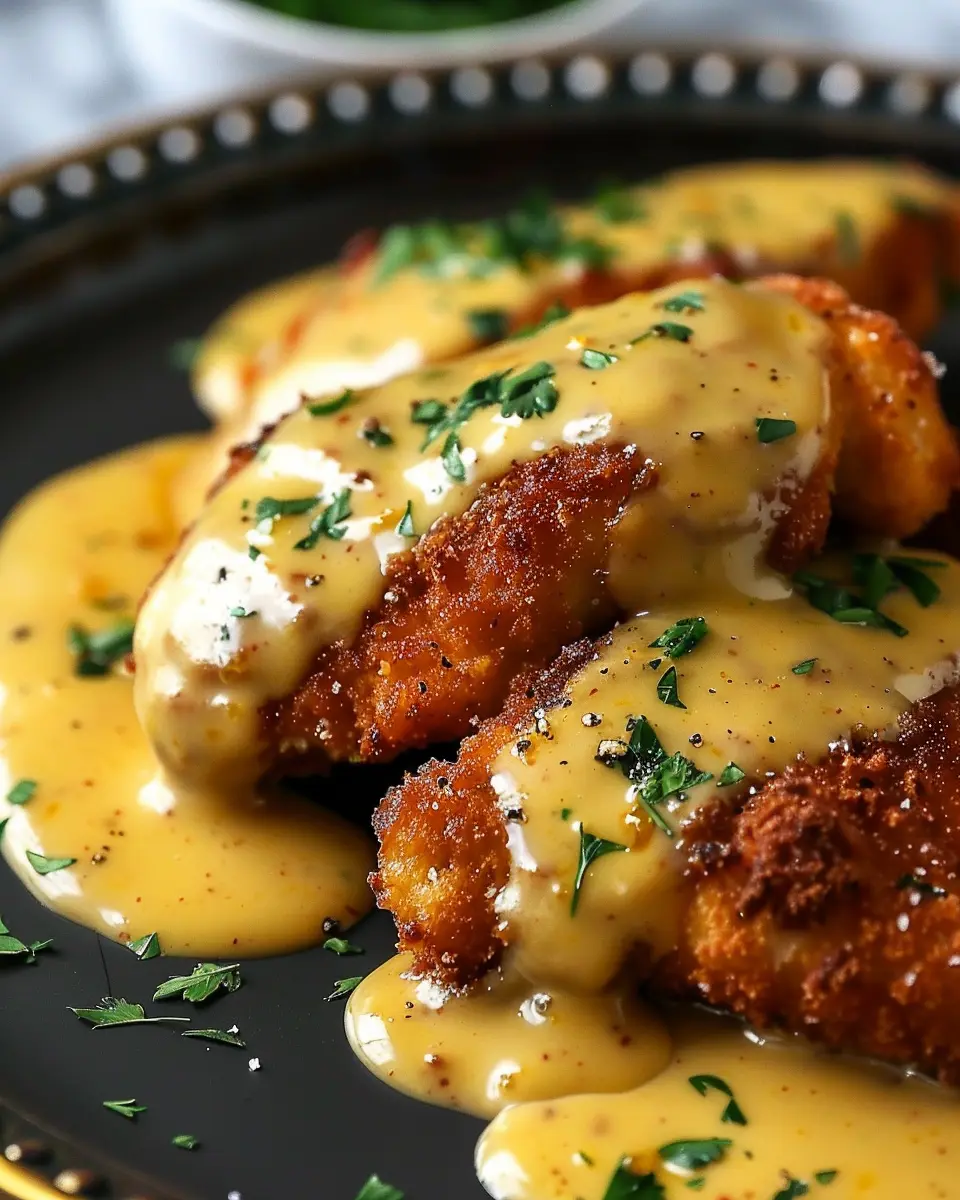 Pretzel Chicken with Mustard-Cheddar Sauce: Easy &amp; Indulgent Delight
