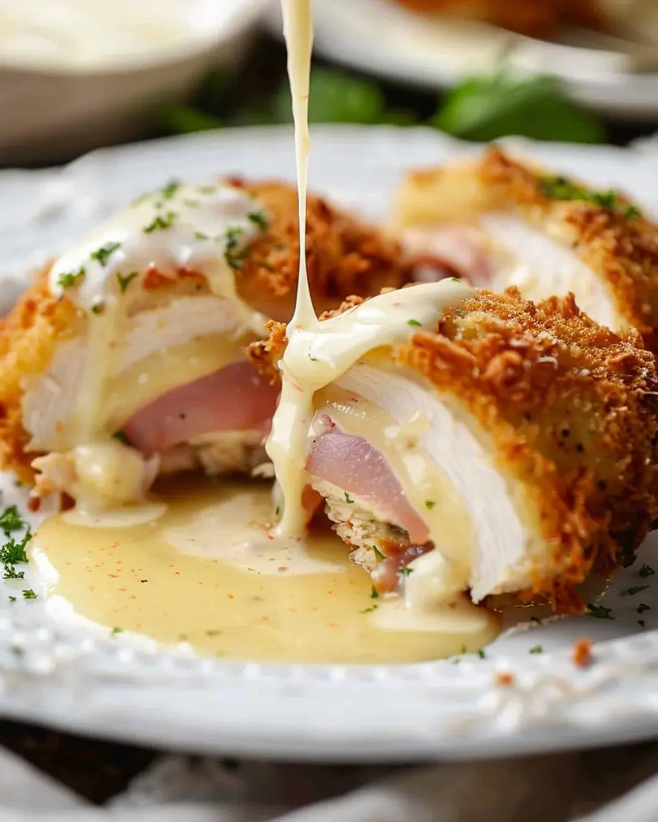 Chicken Cordon Bleu with Turkey Bacon and Chicken Ham Delight