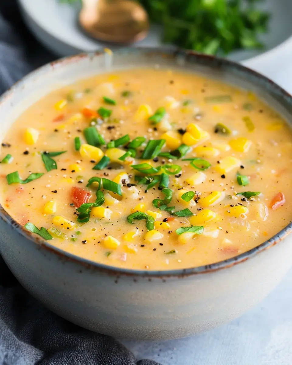 Creamy Vegan Corn Chowder with Turkey Bacon: A Cozy Delight