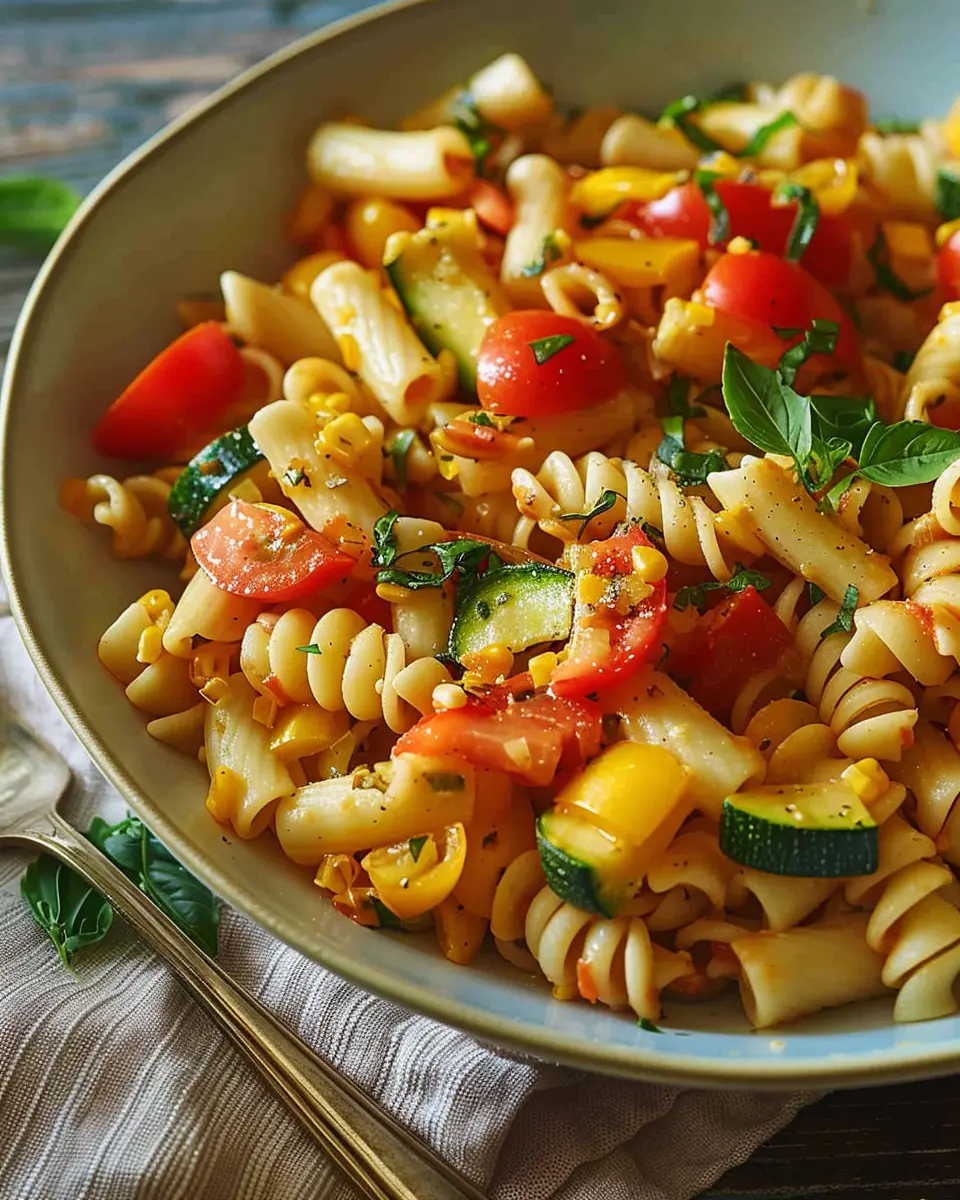 Pasta With Corn, Zucchini And Tomatoes: A Fresh and Easy Delight