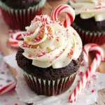 Candy cane cupcakes