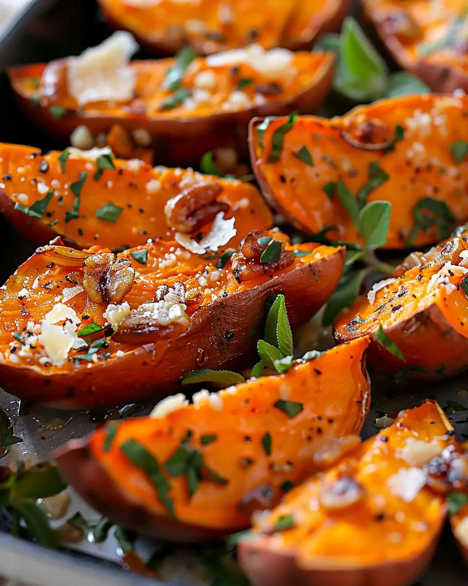 Garlic Parmesan Roasted Sweet Potatoes: Easy Comfort Food Delight