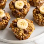 Healthy Banana Baked Oatmeal Muffins