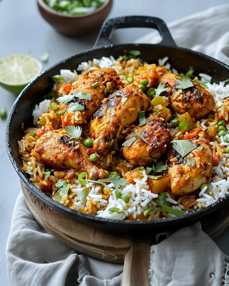 Chicken with Spiced Coconut Rice: A Juicy Flavor Adventure