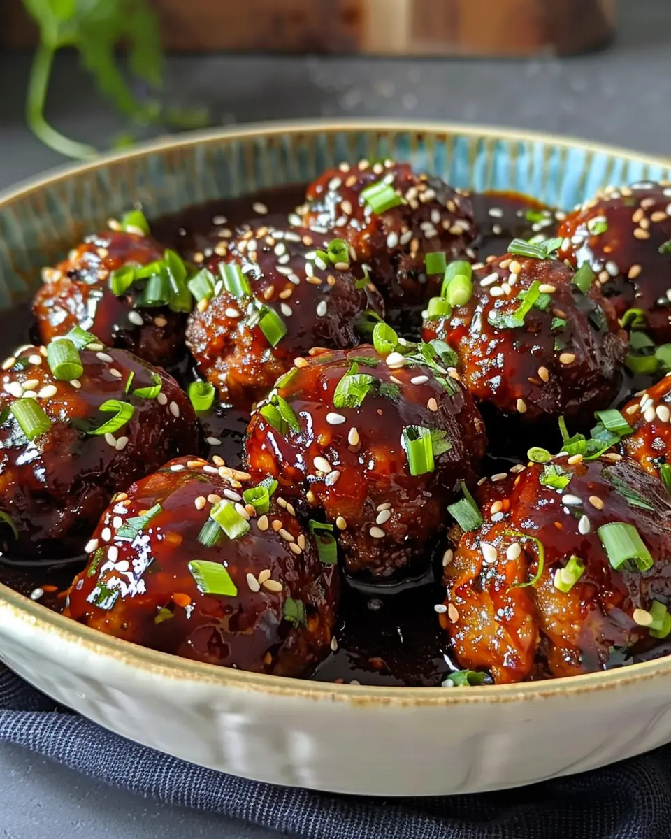 Korean Barbecue-Style Meatballs: Easy &amp; Juicy Dinner Delight
