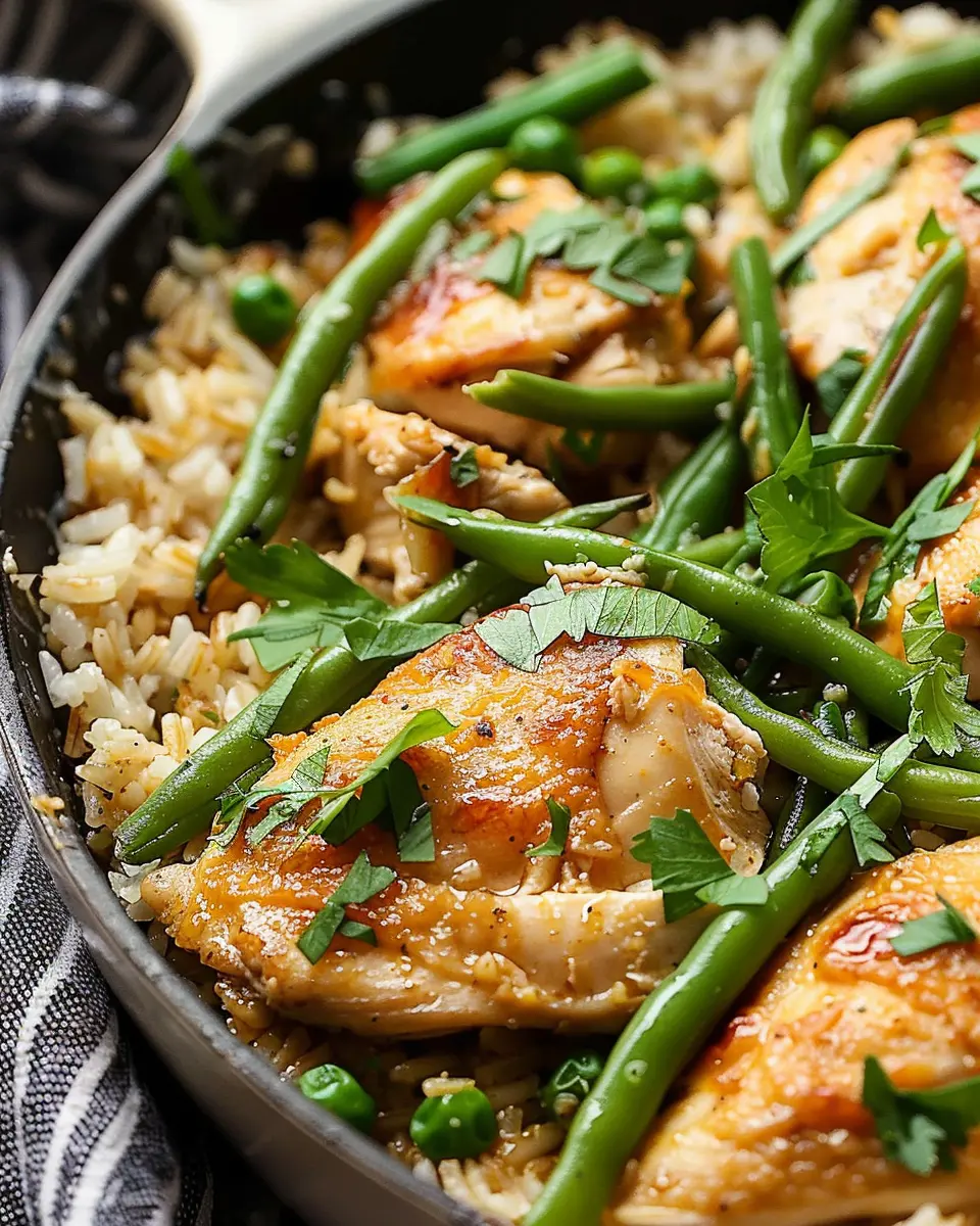 Coconut Chicken and Rice: Easy Comfort with Green Beans Delight