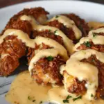 Pretzel Chicken with Mustard Cheddar Sauce
