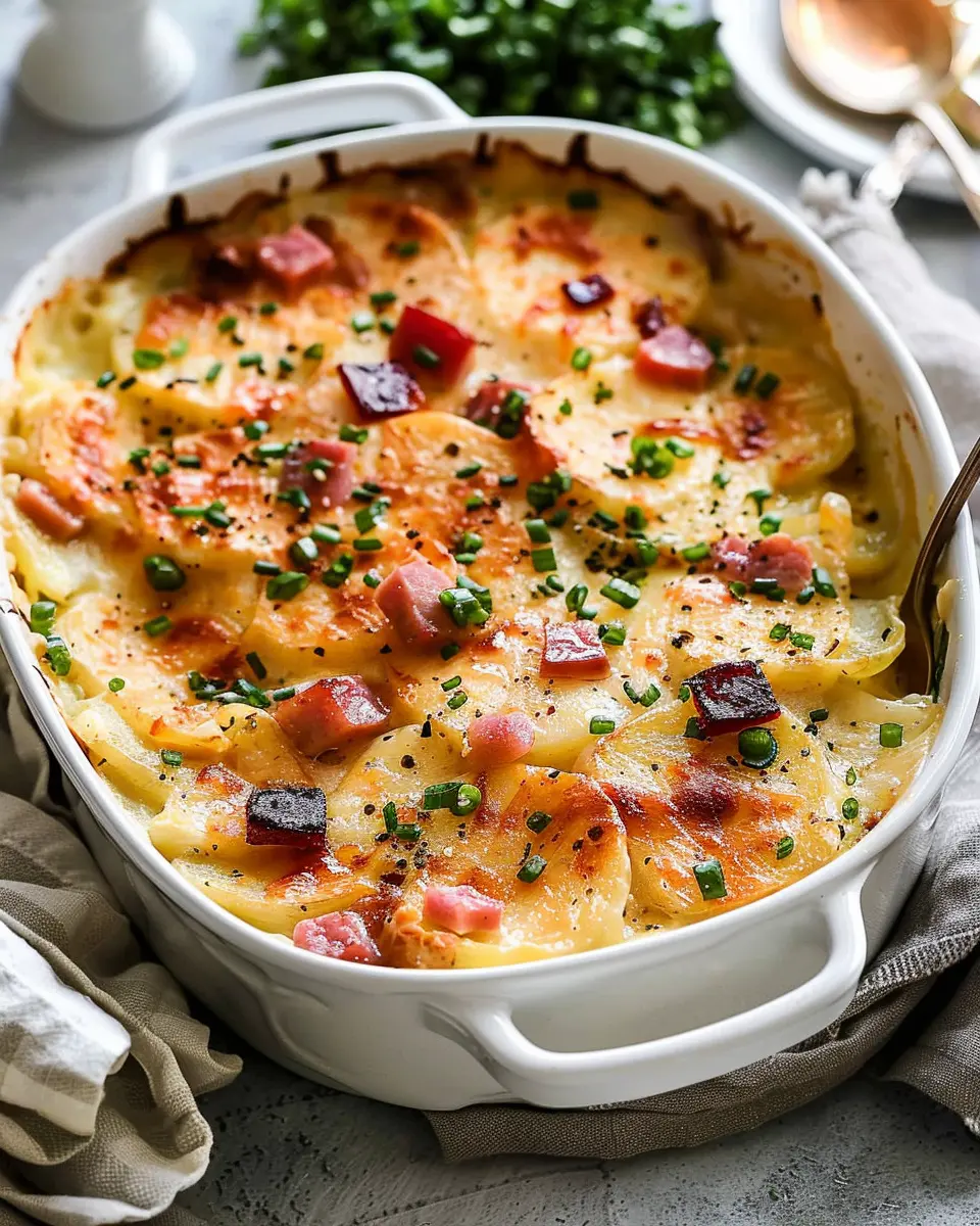 Scalloped Potatoes and Ham: Indulgent Twist with Chicken Ham