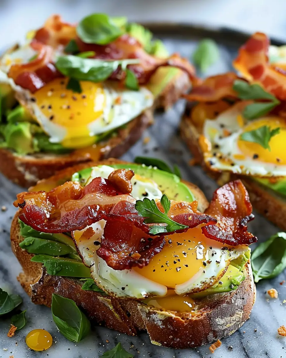 Avocado Bacon and Egg Toasts: Easy and Delicious Breakfast Idea