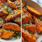 Garlic & Parmesan Roasted Sweet Potatoes